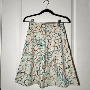 Lilly Pulitzer Vintage A Line Skirt in Bird Feather Print